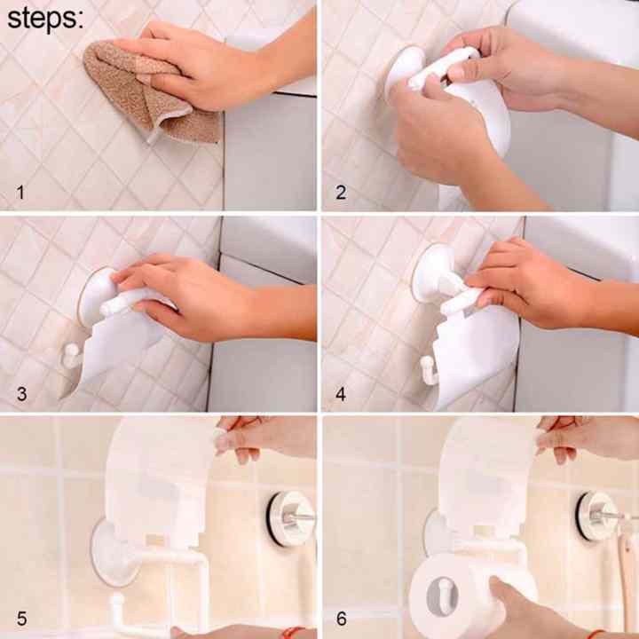 Móc treo giấy vệ sinh hít chân không + Tặng kèm 1 thẻ tích điểm Giá tốt 360
