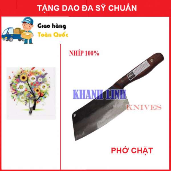 Móc treo nhà bếp + Tặng kèm dụng cụ nhà bếp (chặt vuông cán cong) Khánh Linh - Đa Sỹ làm bằng nhíp 100% (KL-phở chặt cong nhíp)