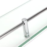 Modern Glass Corner Holder Rectangle Shelf Wall Mounted Bathroom Shower Storage (58.5cm) - intl