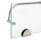 Modern Glass Corner Holder Rectangle Shelf Wall Mounted Bathroom Shower Storage (28.5cm) - intl