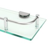 Modern Glass Corner Holder Rectangle Shelf Wall Mounted Bathroom Shower Storage (38.5cm) - intl