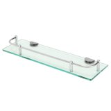 Modern Glass Corner Holder Rectangle Shelf Wall Mounted Bathroom Shower Storage (38.5cm) - intl