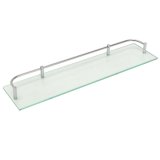 Modern Glass Corner Holder Rectangle Shelf Wall Mounted Bathroom Shower Storage (48.5cm) - intl