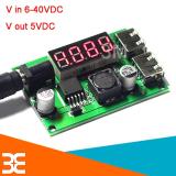 Module Hạ Áp Buck DC-DC Vin 6-40VDC Vout 5VDC 3A 2 Đầu ra USB V3