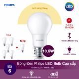 (Mua 5 tặng 1) Bóng đèn Philips LEDBulb 10.5W 3000K đuôi E27 230V A60 - Ánh sáng vàng