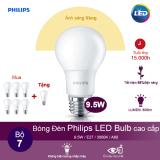 (Mua 6 tặng 1) Bóng đèn Philips Ledbulb 9.5W 3000K đuôi E27 230V A60 - Ánh sáng vàng