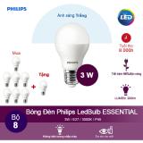 (Mua 7 tặng 1) Bóng đèn Philips LED ESS LEDBulb 3W 6500K đuôi E27 230V P45 - Ánh sáng trắng