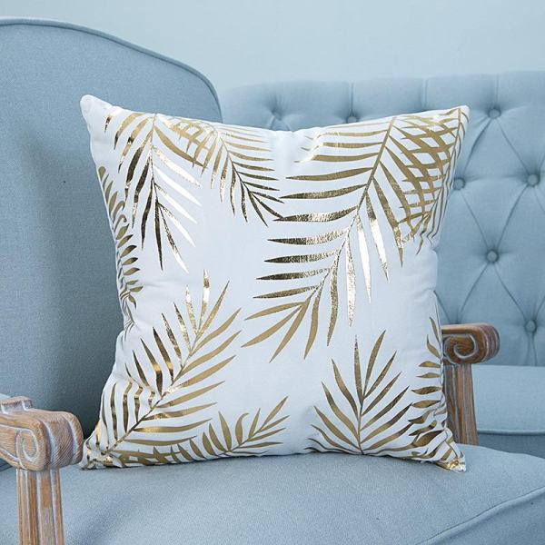 MUXUAN / Mu Xuan super soft pineapple love letters bronzing hot silver pillow sets of cotton and linen car sofa cushions - intl