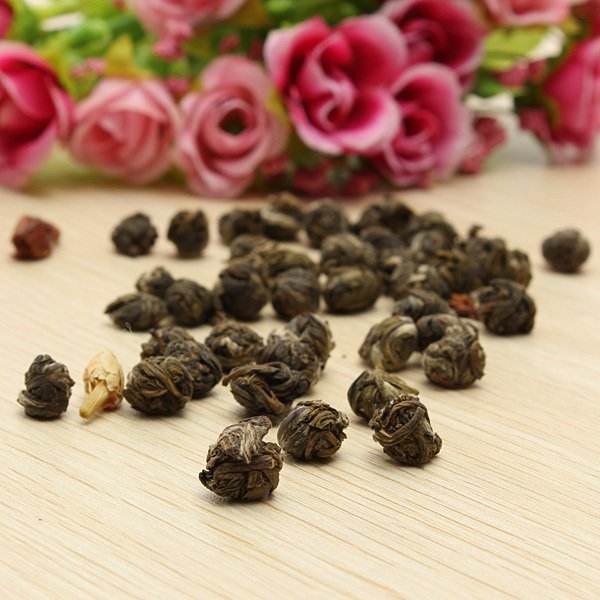 Natural Organic Jasmine Dragon Pearl Ball Chinese Green Flower Tea Loose Leaf