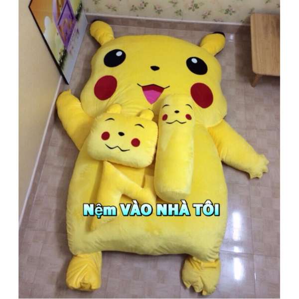 Nệm hình thú Cao Cấp Nhật Bản Pikachu Vao Nha Toi BA0022