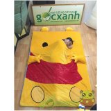 Nệm mỏng gấu pooh cao su nhân tạo êm 1,4 x 2 m (vàng)