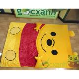 Nệm mỏng gấu pooh cao su nhân tạo êm 1,4 x 2 m (vàng)