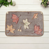 New Soft Non-slip Carpet Floor Mat Rug Shower Bathroom Bedroom Home Kitchen Pad Coffee Leaves (Intl)