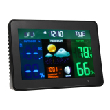 New Wireless Color Weather Station Indoor/Outdoor Temperature Humidity Forecast Clock(EU) - intl