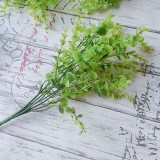 Nhành lá cỏ xanh giả (lá tròn)