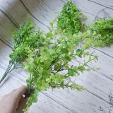Nhành lá cỏ xanh giả (lá tròn)