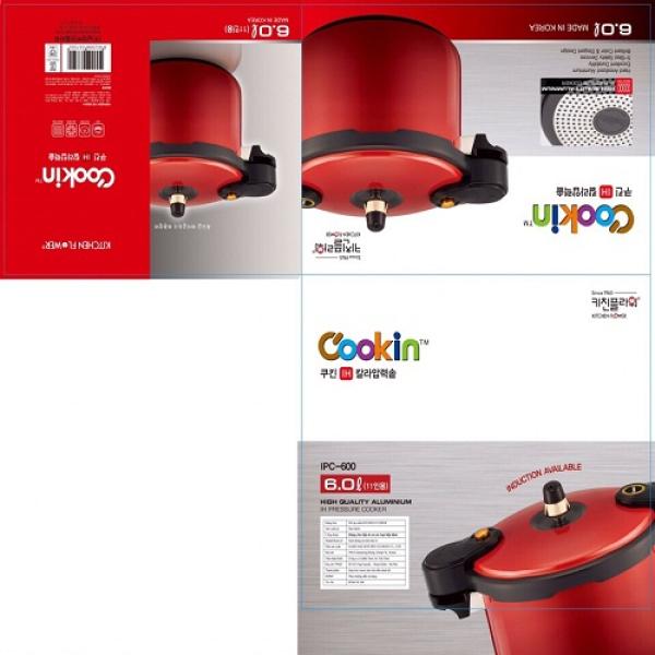 Nồi áp suất Cookin IPC600 6 lít (Đỏ)