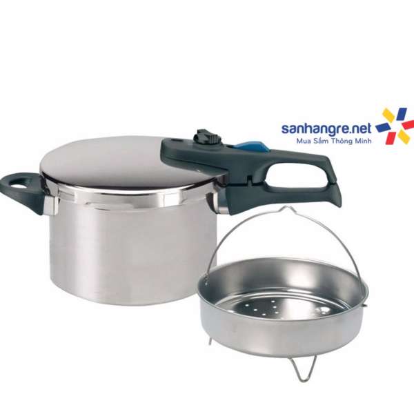 Nồi áp suất Inox 304 ELO Praktika Plus XL 6L - Tặng kèm 1 giỏ Inox 20cm