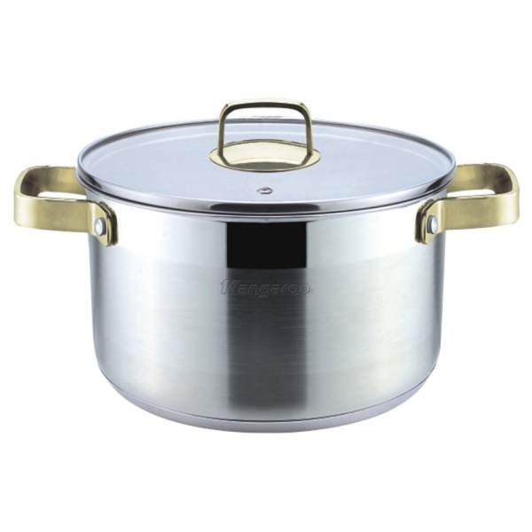 Nồi inox Kangaroo KG160 22cm (Xám phối vàng)