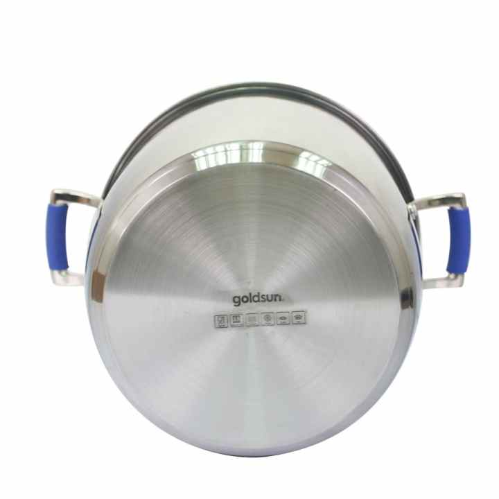 Nồi luộc gà inox dùng được bếp từ phi 28cm Goldsun GH23-F28SG