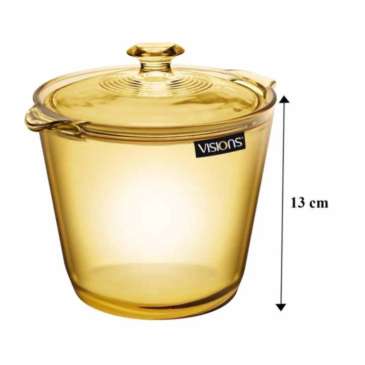 Nồi thủy tinh Visions Flair VSF-55 5.5L + Tặng 1 nồi thủy tinh Visions flair VSF-12STW 1.2L