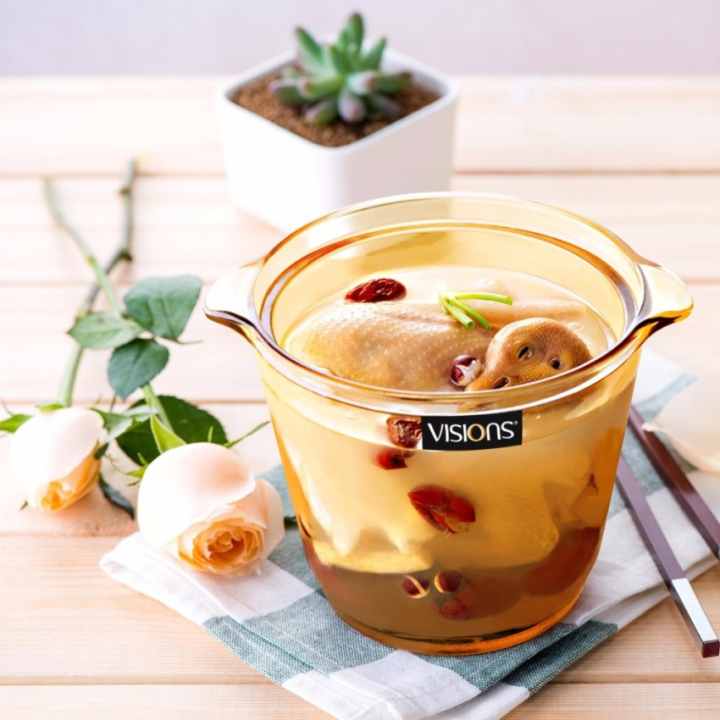 Nồi thủy tinh Visions Flair VSF-55 5.5L + Tặng 1 nồi thủy tinh Visions flair VSF-12STW 1.2L