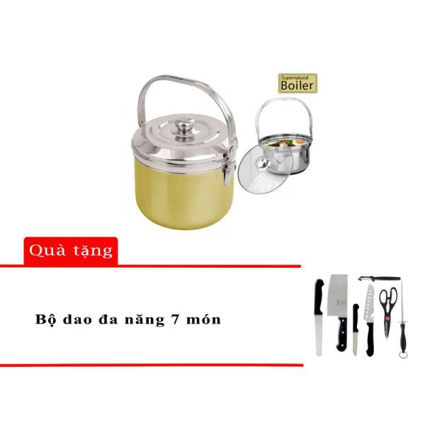 Nồi ủ đa năng TVDI Supernatural Boiler 5.6L (Vàng đồng) + Tặng bộ dao 7 món