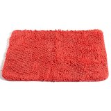 Non Slip Fluffy Bedroom Rug Bath Shaggy Door Carpet Floor Mat Chenille 80 x 50cm (Orange Red) - Intl