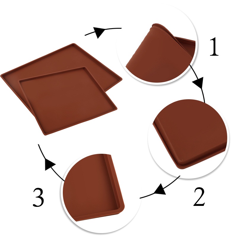 Non-stick Silicone Oven Mat Cake Roll Mat Baking Mat Functional Baking Macaron Cake Pad Swiss Roll Pad Bakeware Baking Tools,Brown - intl