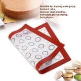 epayst Nonstick Silicone Baking Mat Oven Pastry Liner Macaron Cake Cookie Sheet Kitchen (Red)