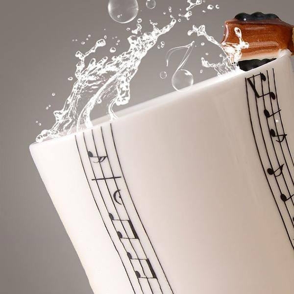 Novelty Guitar Ceramic Cup Music Note Milk Juice Lemon Mug Coffee Tea Cup Home Office Drinkware - intl