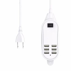Ổ cắm 6 port USB 25W Konsen (Trắng) (Trắng)