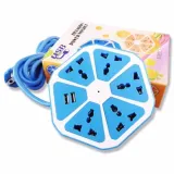 Ổ CẮM ĐIỆN 5 PHÍCH CẮM 2 CỔNG USB  (Tặng 05 đầu bịt ổ cắm)