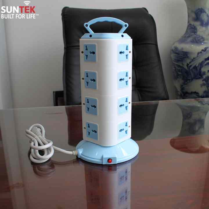 Ổ cắm điện SUNTEK đa năng 4 tầng 16 chân cắm điện, 3 cổng USB + Tặng cáp sạc đa năng