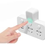 Ổ cắm điện thông minh 2 ổ cắm và 2 ổ cắm sạc USB kiêm đèn ngủ LED chống sét cao cấp mới nhất 2018