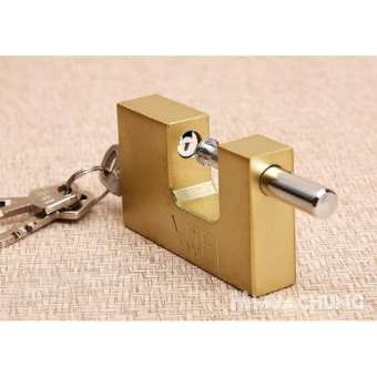 Ổ Khóa Cầu Ngang Chịu Lực Chống Cưa Cắt 80MM ( Màu Trắng)