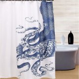 Bạch tuộc Kraken Hoa Văn Tùy Chỉnh Màn Tắm Vải Polyester 60 ''x 72'' 2 Màu (BlueOctopus)-quốc tế
