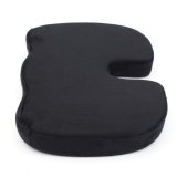 Office Chair Orthopedic Seat Cushion Release Pillow Memory Foam (Black) (Intl)