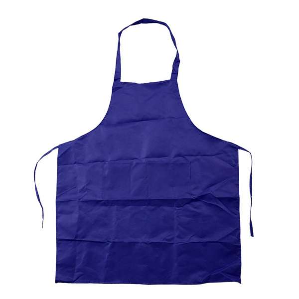 OH Sleeveless Simple Adjustable Plain Apron with Front Pocket Butcher Chefs blue