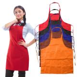 OH Sleeveless Simple Adjustable Plain Apron with Front Pocket Butcher Chefs blue