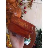 ỐNG ĐỰNG BÚT GỖ HƯƠNG khảm xà cừ  (OB02)