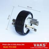 [HCM]Phích cắm điện locking 3 pha 4 chấu khóa 20A - PC2-2000 - dùng trong ngành may