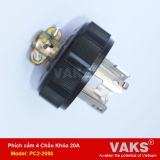 [HCM]Phích cắm điện locking 3 pha 4 chấu khóa 20A - PC2-2000 - dùng trong ngành may
