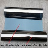 Phim dán kính silver cách nhiệt, ngăn tia cực tím uv, bảo vệ kính, đảm bảo sự riêng tư - khổ 60cm/md