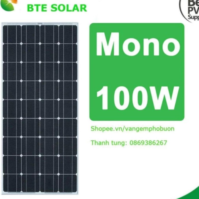 Bảng giá Pin mặt trời BTE Solar Mono 100w