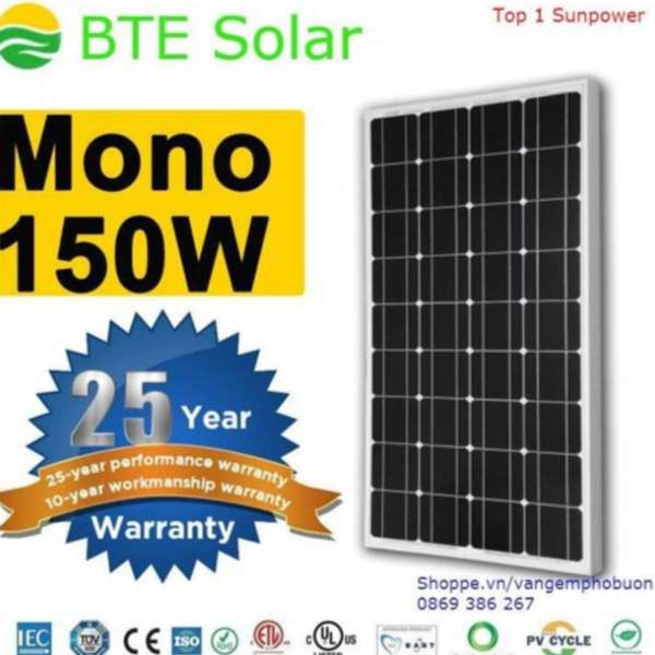 Pin mặt trời Mono BTE Solar 150w