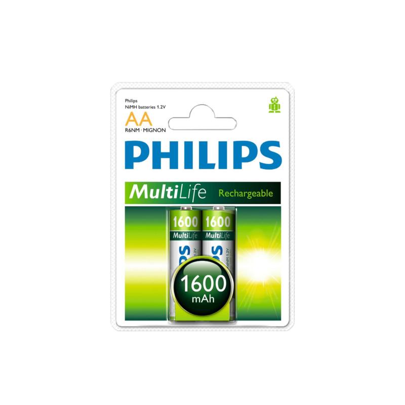Bảng giá Pin Sạc Philips Aa Nimh 1600 Mah - Vỉ 2 Viên (Xanh Lá)
