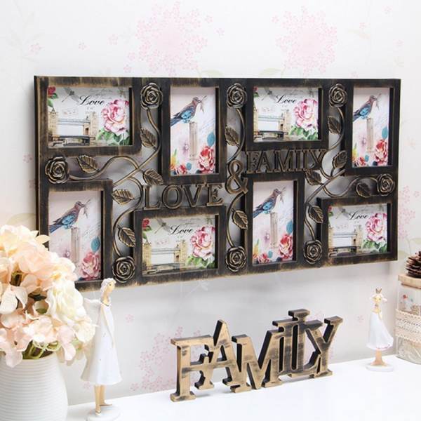 Plastic Collage Hanging Photo Frame Love Family Picture Display Wall Home Decor - intl