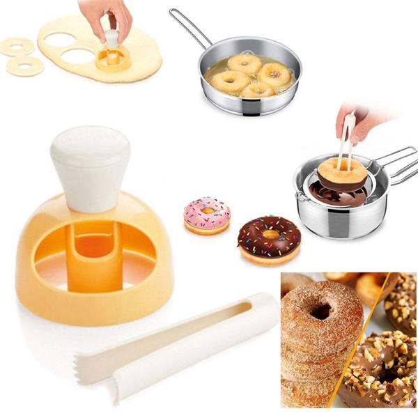 Plastic Donut Mold Cake Mold Baking Bakeware Cake Decorating Tools Desserts Bread Cutter Maker Baking Mould Kitchen Tool - intl