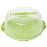 Portable Locking Cake Caddy Pretension Box Tub Cupcake Carrier Storage Container Green - intl